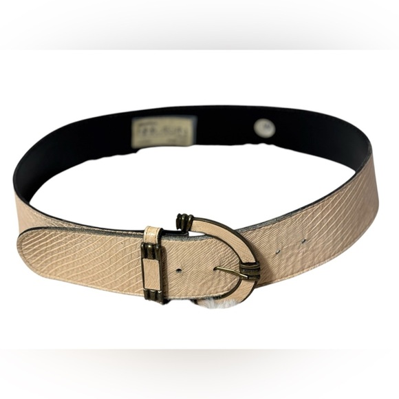 Nina Arjani Women’s Vintage Genuine Lether Belt medium snake scale pattern - Picture 2 of 10